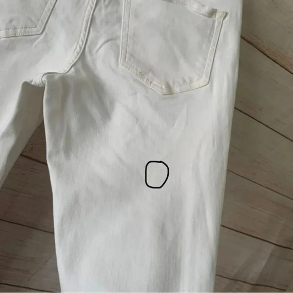 Old Navy Rockstar Slim Ankle Jeans Women’s Size 6 White Distressed Pants Stretch - Picture 12 of 12